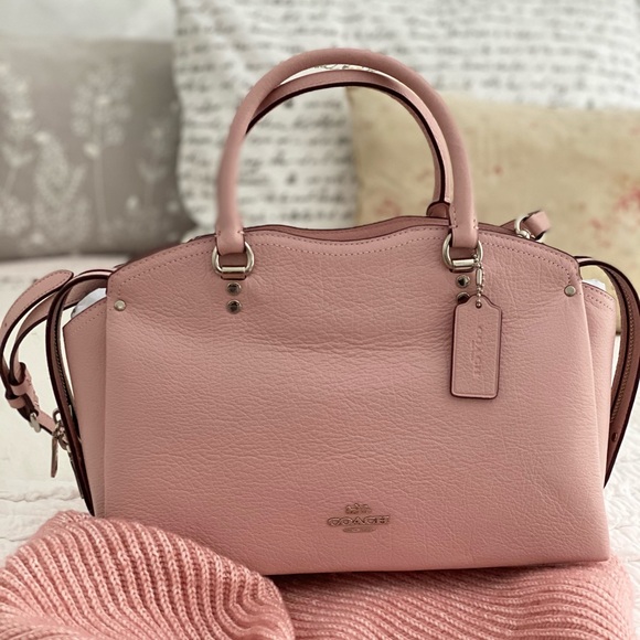 🆕 COACH | PINK LEATHER DREW SATCHEL - Picture 9 of 14